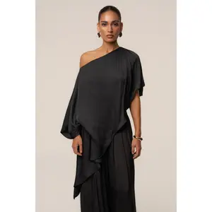 Black Brisa Drape Top