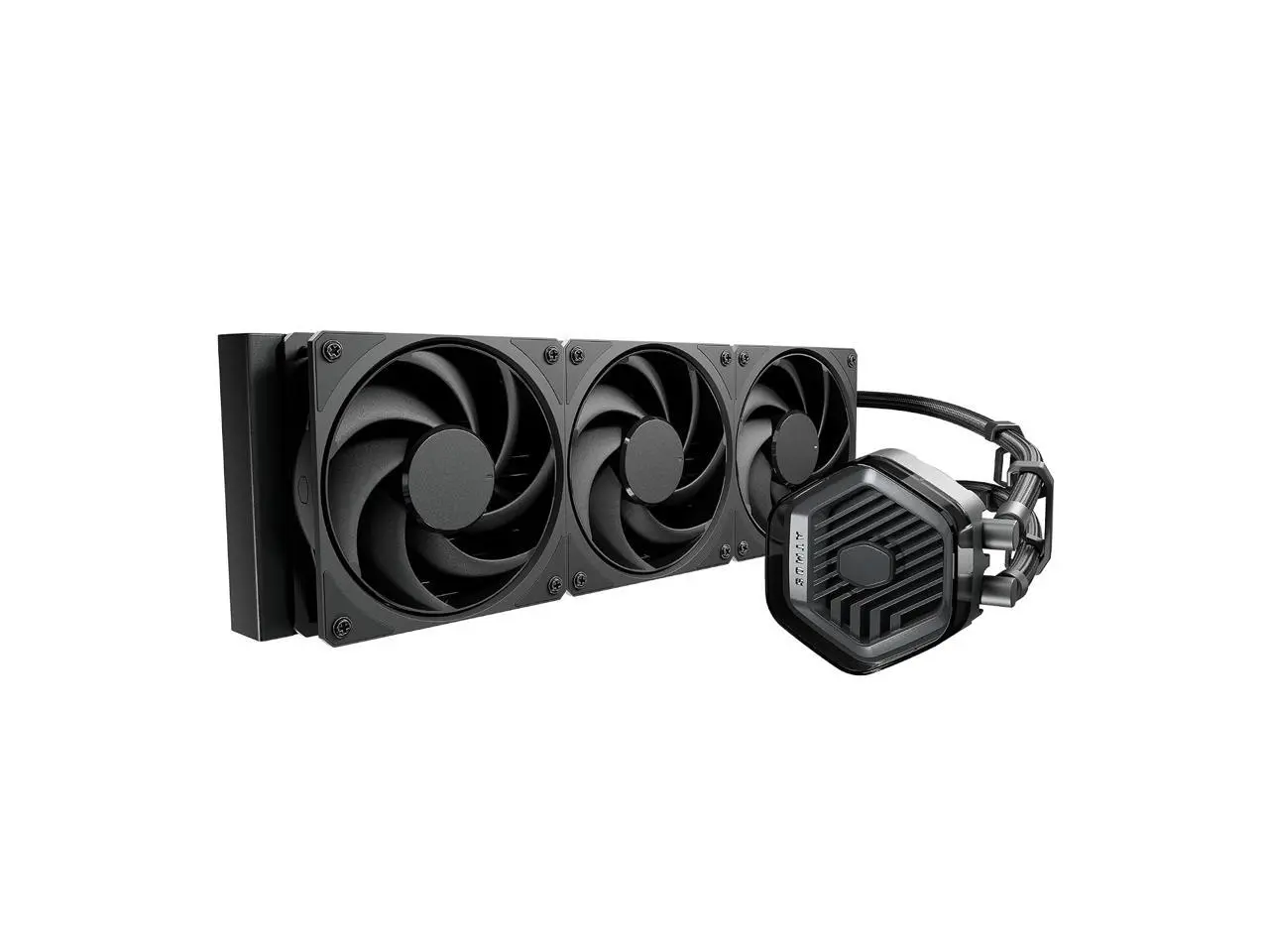 Cooler Master Atmos Stealth AIO CPU Liquid Cooler - 360mm Radiator with 3X Mobius PWM Fans, Dual-Chamber Pump, Low Noise, AMD AM5/AM4 & Intel LGA 1851/1700, Black