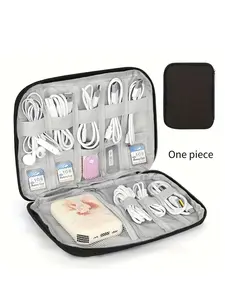 Travel Storage Bag, Portable Digital Makeup Pouch, Travel Organization Pouch, Travel Essentials, Waterproof Organizer for Cables, USB Drives, Phones, Watches, All Seasons
