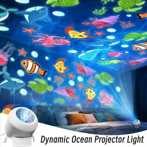 A Usb-Powered Dynamic Projection Lamp That Creates Lively And Colorful Ocean-Themed Visuals, Making It an Excellent Ambient Light for Living Rooms, Bedrooms, And Workspaces. It Serves As a Great Gift for Holidays Or Birthdays Adjustable