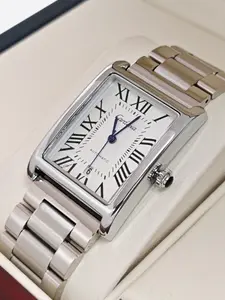 Luxury Quartz Men's Watch, Stainless Steel Strap, Rectangle Analog Dial, Business Casual Style, Best Gift for Boyfriend, Business Fashion Watches