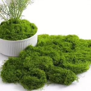 Artificial Moss Grass Turf Decoration, 30/50/100g, Polyester Bonsai & Micro Landscape Faux Greenery, Festive Holiday Decor, Fake Indoor Plants