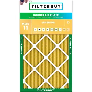 Filterbuy 15x30.5x2 Air Filter (1-Pack), Pleated MERV 11 Allergen Defense HVAC AC Furnace Air Filters (Actual Size: 15.00 x 30.50 x 2.00 Inches)