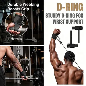 Non‑Slip Weightlifting Wrist Straps with D Rings | Neoprene Padded Lifting Wrist Wraps for Gym, Deadlifts & Cable Workouts for Men & Women