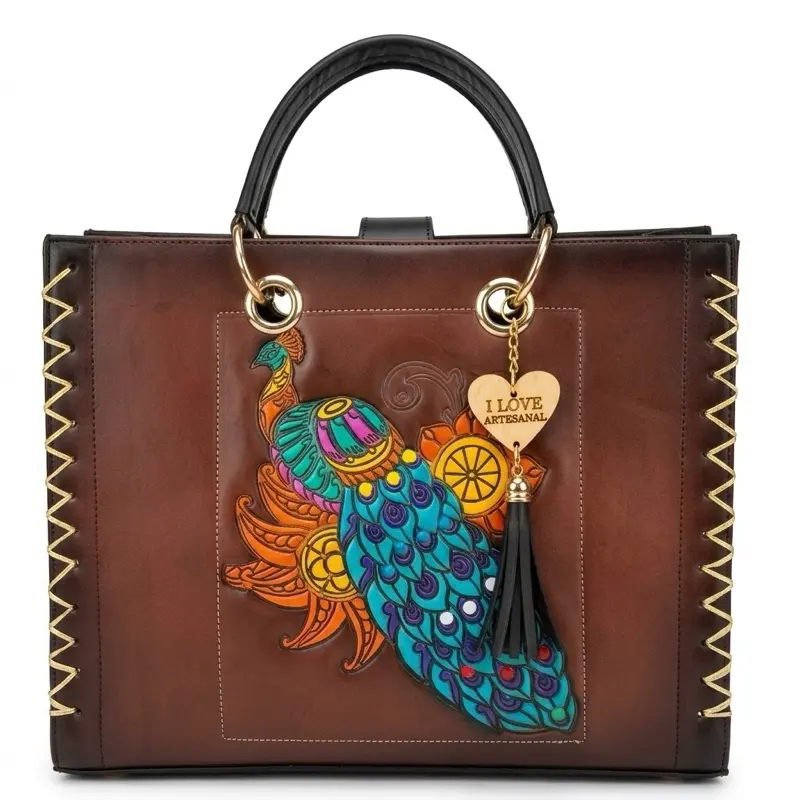 Chiseled handbags with cosmetic bag included