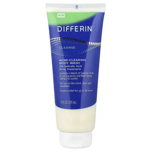 Differin Acne-Clearing Body Wash, 10 fl oz (295 ml) | HSA/FSA Eligible