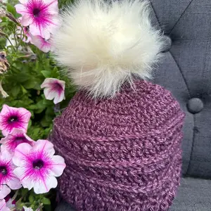 Womens Winter Hat Hand Crochet