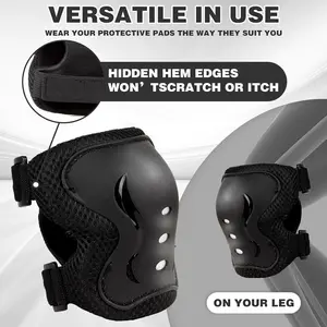 BAT DASH 6pcs Kids Protective Gear Set, Knee & Elbow Pads with Wrist Guards for 3-12 Years, Impact Resistant Gear for Skateboard, Cycling, Scooter, Skating - CPSIA Certified