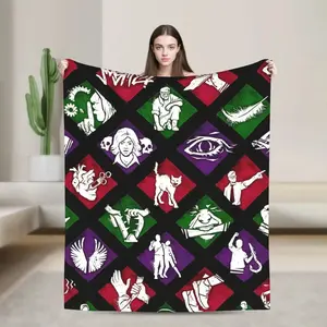Deads by Daylights Blanket  Soft Warm Pattern Plush Throw Blanket  Couch Chair Sofa Bed Flannel Bedspread Bed Cover  Skin-friendly and lightweight