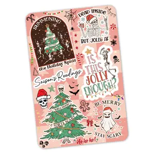 Spooky Christmas Cardstock Case Insert for Kindle | Smutty Book Lover Gift | Bookish Stickers for E-Reader | Booktok Device Aesthetic Smartphone