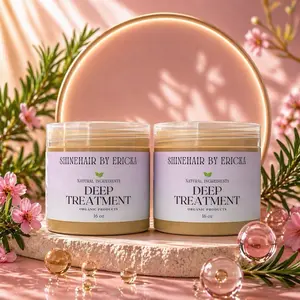 Duo Shinehair by Ericka Deep Treatment Pre-Poo - Growth - Deep Hydration & Nutritive - Reduces Frizz & Protects Hair - 16 oz