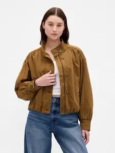 GAP Twill Bubble Jacket - Classic Twill Design for Casual Wear, Versatile Layering Option, Comfortable and Stylish Look