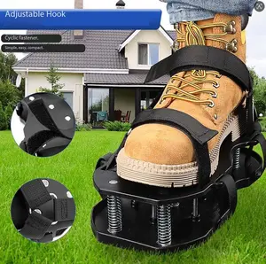 2026 New Lawn Aerator Shoes with Steel Spikes - Self-Cleaning Garden Sandals for Easy Yard & GrassCare