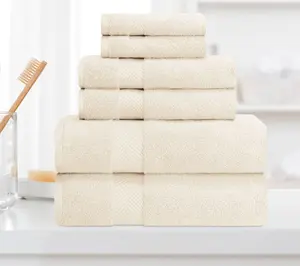 Superior Cotton 6-Piece Solid Zero-Twist Absorbent Towel Set