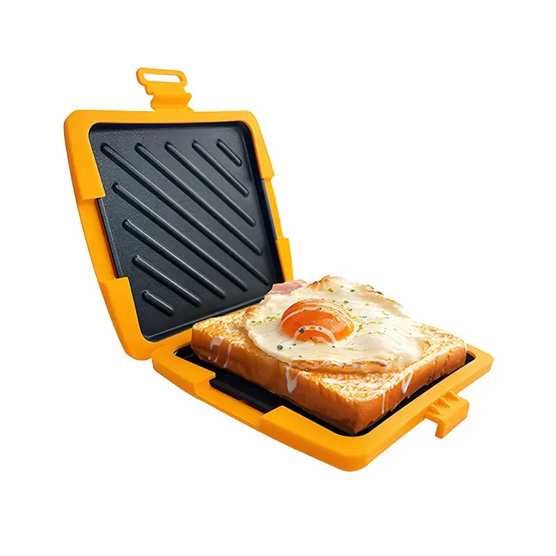 Silicone Sandwich Maker, Nonstick Sandwich Maker, Microwave Press Toastie, Reusable Bag, Grilled Cheese Panini, Healthy Meal Prep, Non-Stick, Easy Cooking