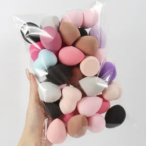 6/12/24/36/60 pcs Medium Beauty Sponges, Random Colors & Shapes, Foundation Makeup Sponge for Liquid, Cream and Powder, Latex-Free Blending Beauty Sponge for All Skin Types