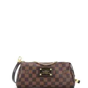 Pre-owned Louis Vuitton Canvas Coated Clutches & Wristlets Eva Handbag Damier by Rebag