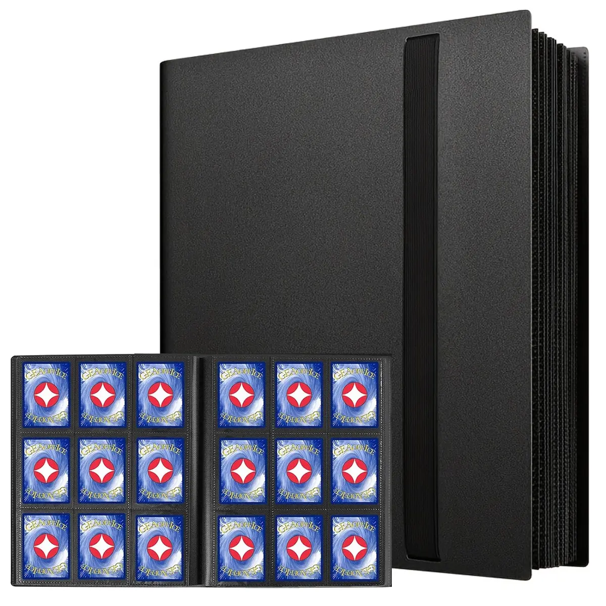 9 Pocket Trading Card Binder, 1 Count 20 Pages Side Loading Card Book, Soccer Basketball Cards, Sports Hockey Card Collector, Holds 360 Cards, Trading Card Organizer