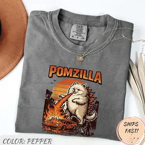 Comfort Colors® Pomzilla Pomeranian Dog Monster Pom Dog Lover T Shirt