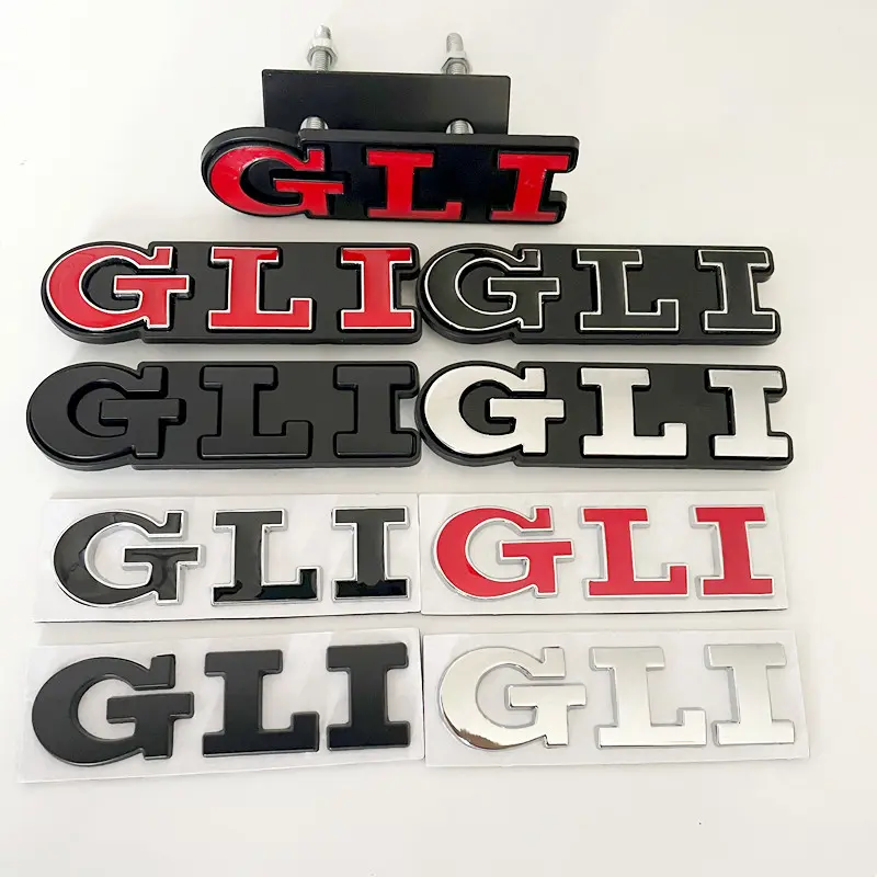 Alloy Metal 3D Universal Car Sticker Logos - VW Models Exterior Decoration, Mk4-Mk7 Fit for Golf, Bora, Jetta, Fits Rear Trunk, Front Grill
