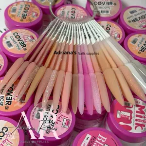 MAKE COVER FANTASY NAILS 1oz - Adiana's Nails Supplies - Pink Gold, Brown, Almond Dark, and more