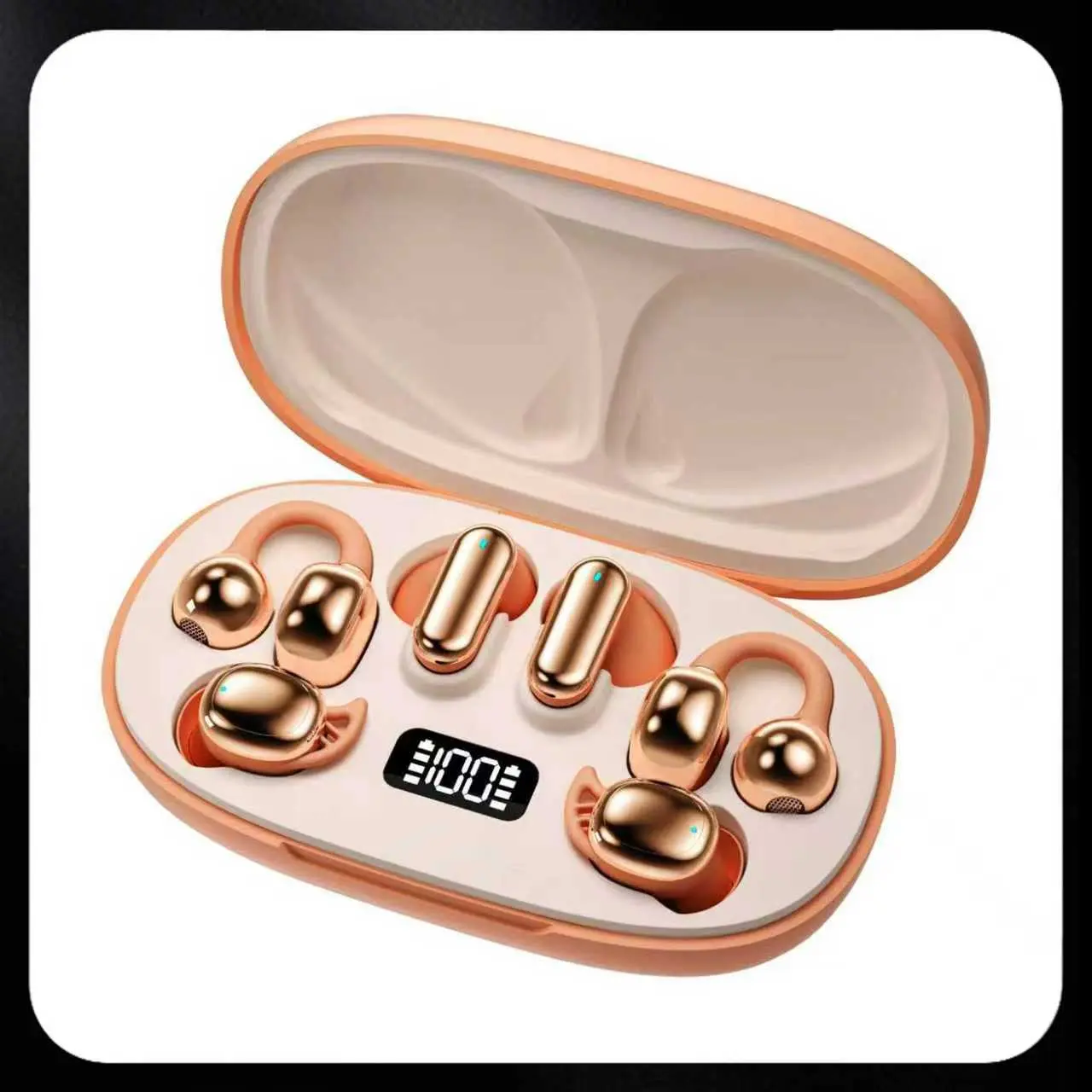 3-in-1 Bluetooth 6.0 Wireless Earbuds with Charging Case, Clip-On Open-Ear Earbuds, In-Ear Headphones & Sleep Earbuds, Noise Reduction, HiFi Stereo Sound, Comfortable Fit for Sports, Sleeping, Travel, iPhone Android
