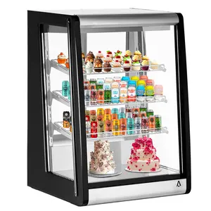 【GARVEE】Commercial Cake Display Refrigerator, 5.2 Cu.Ft./146L Single-Door Merchandiser with Interior LED Lighting, Double-Layered Glass, Countertop/Floor Refrigerator, 110v