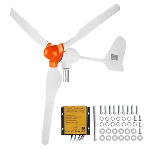 VEVOR 500W Wind Turbine Generator, 12V Wind Turbine Kit, 5-Blade Wind Power Generator with MPPT Controller, Adjustable Windward Direction 2.5m/s Start Wind Speed, Suitable for Home, Farm, RVs, Boats