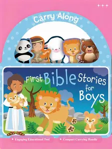 Carry Along First Bible Stories for Boys Board Book, Kids Learning Materials