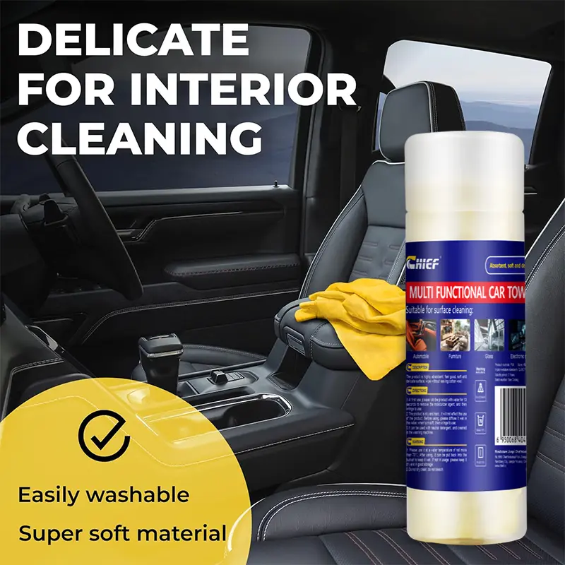 Premium Shammy Cloth for Car Drying Super Absorbent Chamois Towel for Car - Reusable & Scratch-Free Shammy Towel for Car