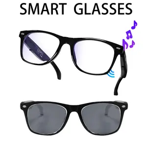 Smart Wireless Glasses with Translation, Transparent Lenses, Bluetooth-compatible Headphones, Music & Call, Business Office Assistant, Lithium-Ion Battery,Cool Gadgets, Wearable Smart Glasses