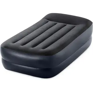 Raised Airbed Mattress with Built-in Pump, Dura-Beam Plus Pillow, Twin - Portable Inflatable Luxury Blow-Up Bed for Adults, Camping, Guests