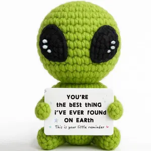 Gifts for Him Her Boyfriend Girlfriend Crochet Alien Amigurumi Gift Valentine's Day Anniversary Birthday Funny Romantic Gifts My Love Men Women Husband Wife Soft Cuddly Gift