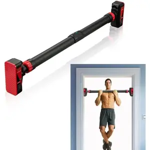Pull Up Bar for Doorway, Strength Training Upper Body Workout Chin Up Bar with Level Meter and Adjustable Width No Screw Installation for Home Gym Exercise Fitness