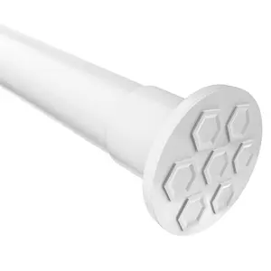 Adjustable Tension Curtain Rod, No Drilling Heavy-Duty Non-Slip Telescoping Rod for Windows Rods of Curtain Window Closet Kitchen Wardrobe