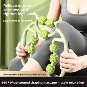 Nine-wheel circular leg clip device, beautiful leg clip, calf massage artifact, leg clip device, leg massager, yoga roller clip. relaxation meridian adjustable level ab machine