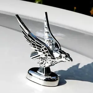 Exterior Decoration 1pc Car Bonnet Front Hood Eagle Ornament Badge Auto Front Cover 3D Eagle Emblem Car Modification Accessories