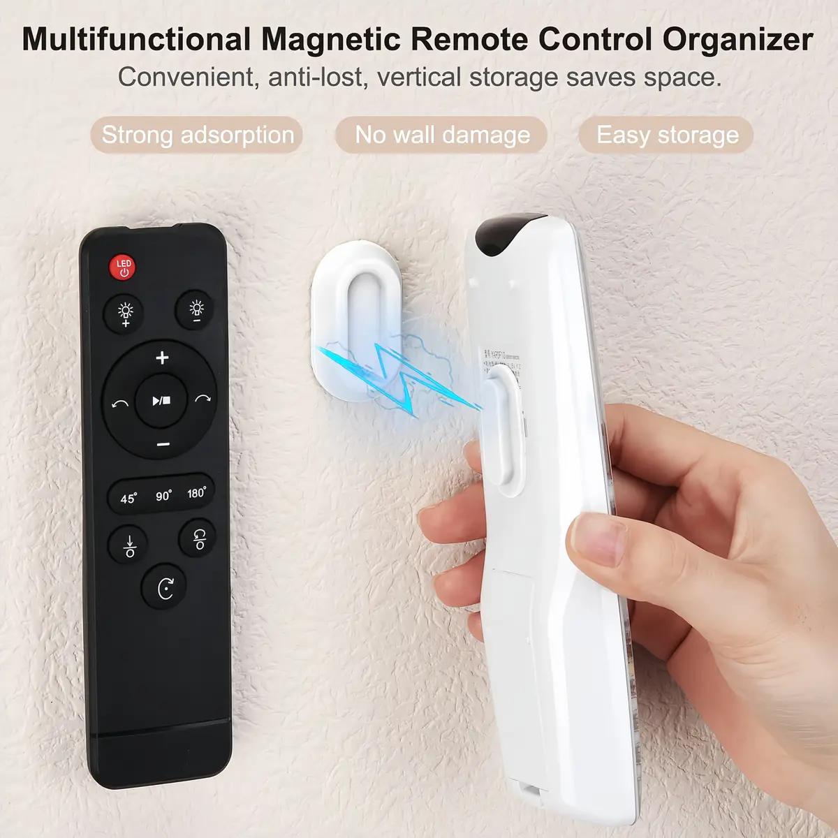 5 Pack Magnetic Remote Control Holder – Upgraded Silicone Magnetic Wall Mount for TV, Fan & Air Conditioner Remotes – Self-Adhesive, No-Drill Remote Control Holder Wall Mount