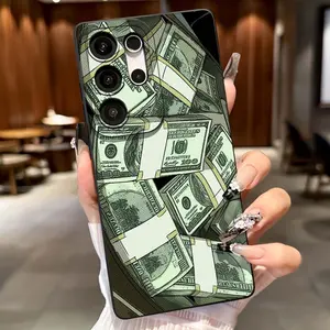 Anime Dollar Patch Design Tpu Anti-Drop Phone Case Cover for Apple iPhone & Samsung Galaxy Models, Unisex Holiday Gift