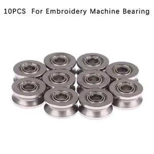 10pcs V Groove Sealed Ball Bearing, Carbon Steel V623zz Guide Track Roller Bearing, Embroidery Machine Bearing, High-Quality Bearings