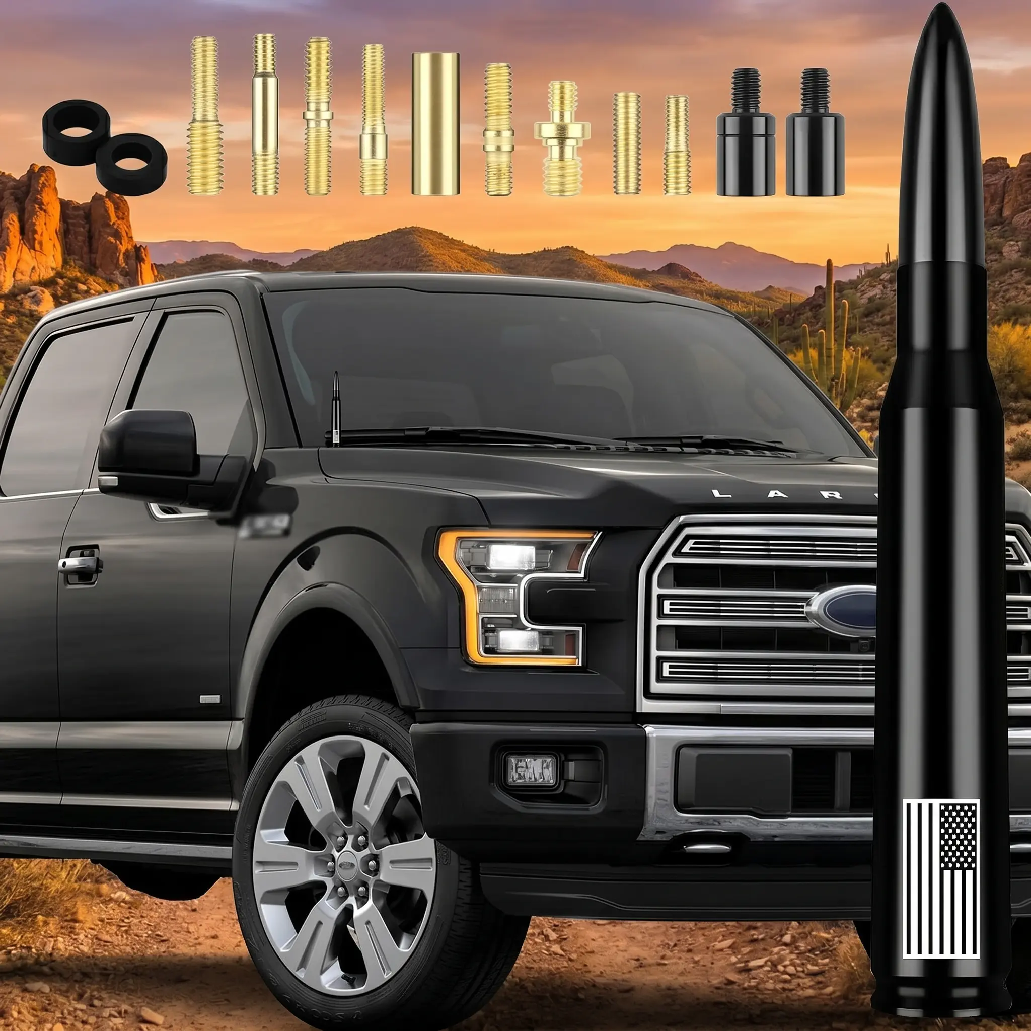 Bullet Style Car Antenna – Patriotic American Flag Design for Trucks & Jeeps Car Gadgets Bullet Style Car Antenna – Patriotic American Flag Design for Trucks & Jeeps Car Gadgets
