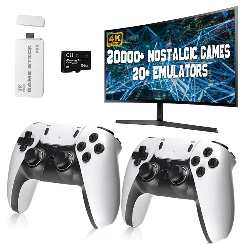 2026 New Retro Game Console Stick, HDMIoutput, plug-and-play wireless controller.Compatible with TVs and monitors, video gamehandheld console, ideal for home gaming.