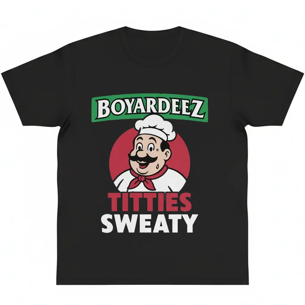 oversize cotton Boyardeez Titties Sweaty T-Shirt Meme Inappropriate Embarrassing Funny Graphic Tees Dirty Gag Gifts y2k fashion Streetwear Casual Top Trending