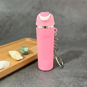 Mini Water Bottle Keychain , Cute Cup Mini Tumbler Keychain,Applicable To Holder Keyring for Lip Balm, Backpack