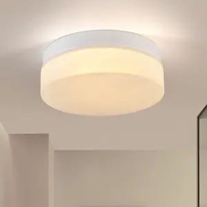 12 Inch LED Ceiling Light, 24W Flush Mount Ceiling Light,Round Low Profile Ceiling Lights for Bedroom, Living Room, Dining Room(White)