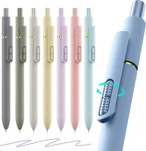 8Pcs Black Gel Pens - 0.7mm Medium Point Black Ink Pens | Smooth Writing - Quick Drying Retractable Pen for Men Women