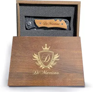 Custom Knife Set  | Engraved Pocket Knife in Wood Box | Best Personalized Gift for Men & Groomsmen Fatherday christmas halloween gift