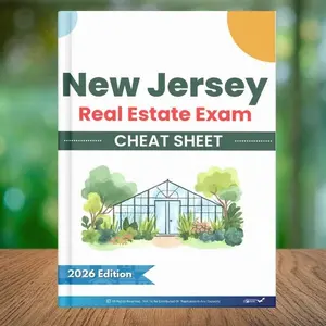 New Jersey Real Estate Exam Cheat Sheet 2026 | NJ Real Estate License Exam Prep | State-Specific 10 Page Study Guide + Exam Tips