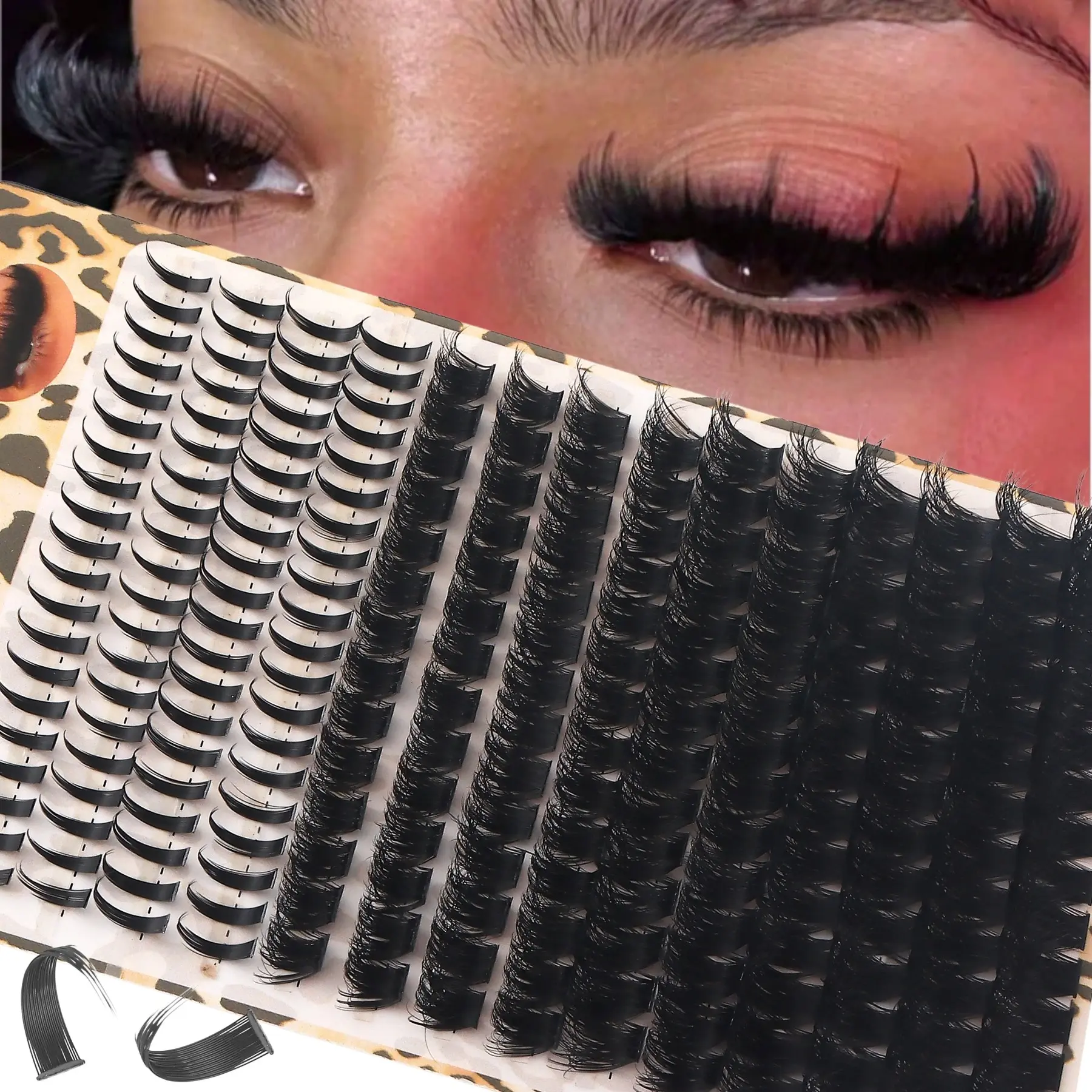 120D 2 IN 1 False Eyelashes Clusters Long 10-19mm Lash Spikes Lower Eyelashes Reusable Lashes 220pcs Eyelash Clusters Volume Individual Lashes DIY Spiky Lash Extension Manga Cluster Eyelash Extensions Mink Strips Lashes Thick Diy Dramatic Lashes