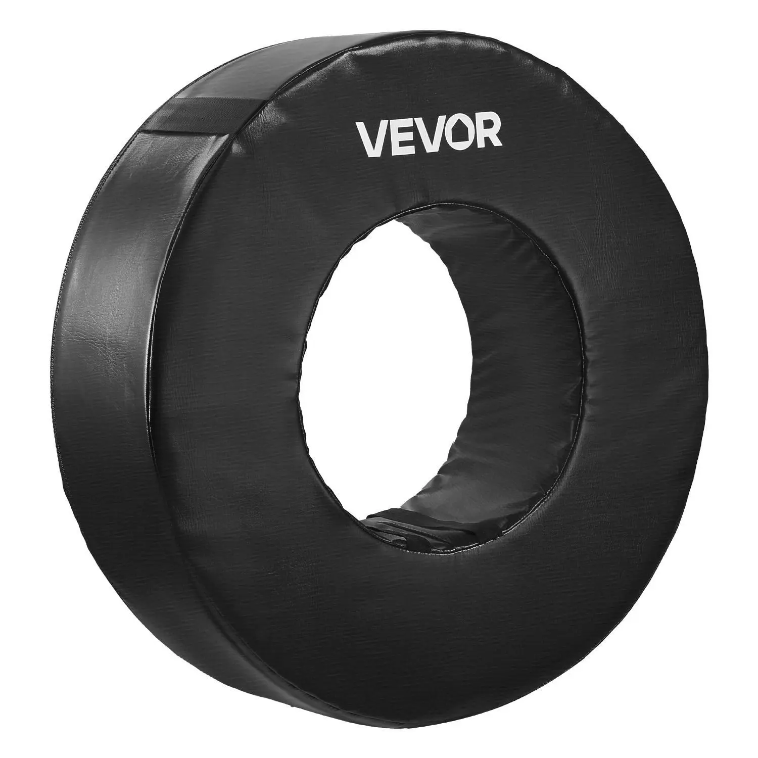 VEVOR Football Tackle Wheel, Football Tackling Dummy, Waterproof PVC and High-Density Sponge Tackle Ring, Dummies Training Equipment with Straps, for Blocking, Hitting Drills and Practice, Black, 1PCS#BacktoSchool